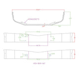 Peterbilt 579 16" Bumper with Tow Cutout
