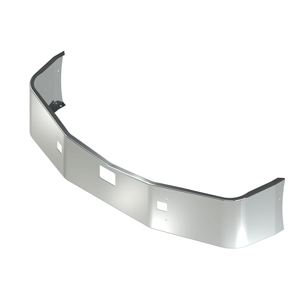 Peterbilt 579 2021+ Setback Axle 16.5" Chrome Bumper with Tow and Radar Holes