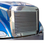 Peterbilt 386 Stainless Steel Grill Surround and Louvered Grill Kit