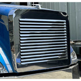 Peterbilt 386 Stainless Steel Grill Surround and Louvered Grill Kit