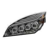 Freightliner Cascadia 2018+ Chrome Quad LED Headlight with LED DRL & Sequential Signal