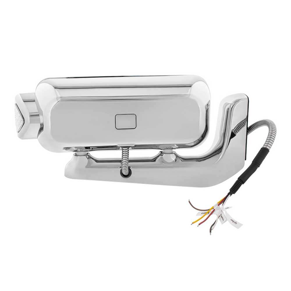Peterbilt Chrome 10 High Power LED Projection Headlight Assembly with Mounting Arm and Turn Signal Side Pod