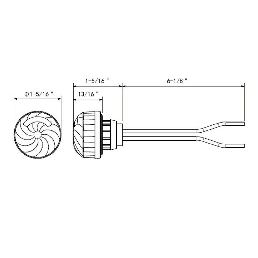 1-1/4" Round LED Marker Light