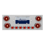 Stainless Steel Center Panel with Four 4" Abyss and Six 2" LED Lights with Bezels