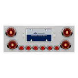Stainless Steel Center Panel with Four 4" Abyss and Six 2" LED Lights with Visors