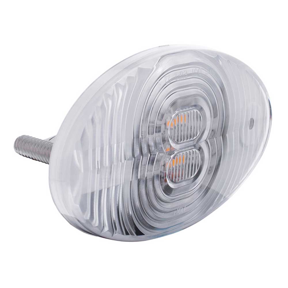Freightliner M2 Amber 4 LED Fender Turn Signal Light with Clear Lens