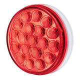 4" Double Fury Red, Amber 19 LED Stop, Turn, Tail Light with Clear Lens