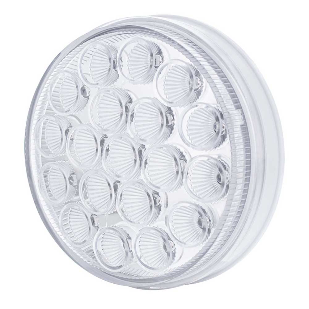 4" Double Fury Red, Amber 19 LED Stop, Turn, Tail Light with Clear Lens