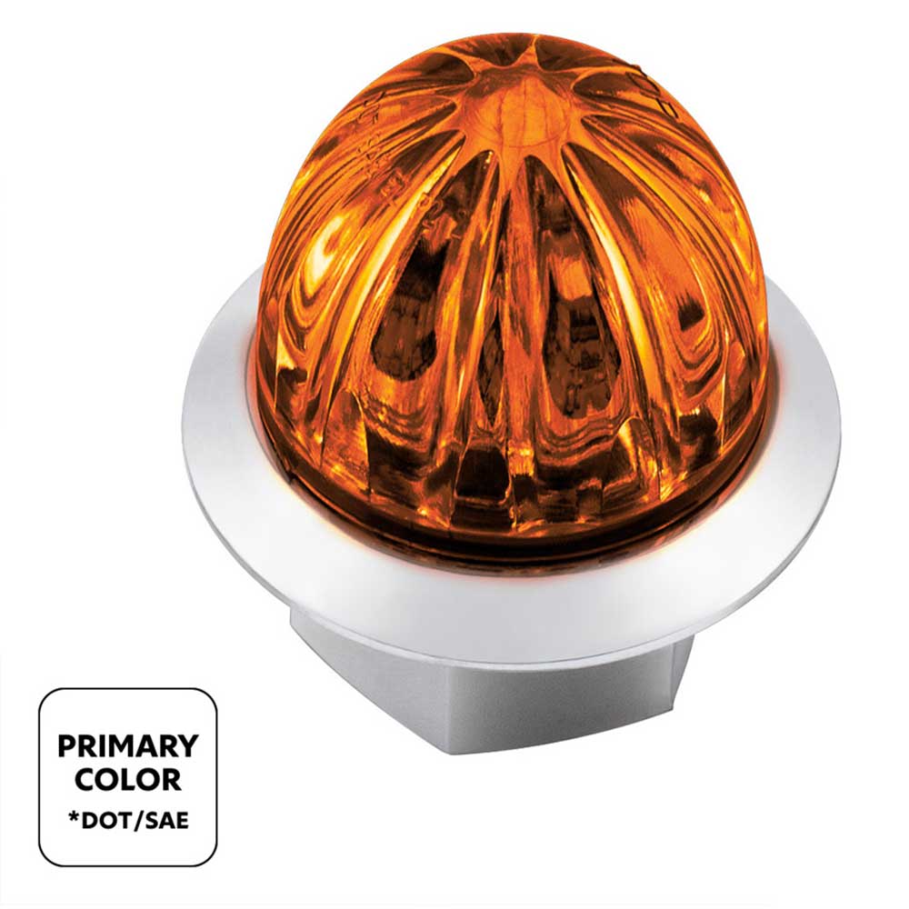 Double Fury Mini Watermelon Amber, White 2 LED Light with Clear Lens
