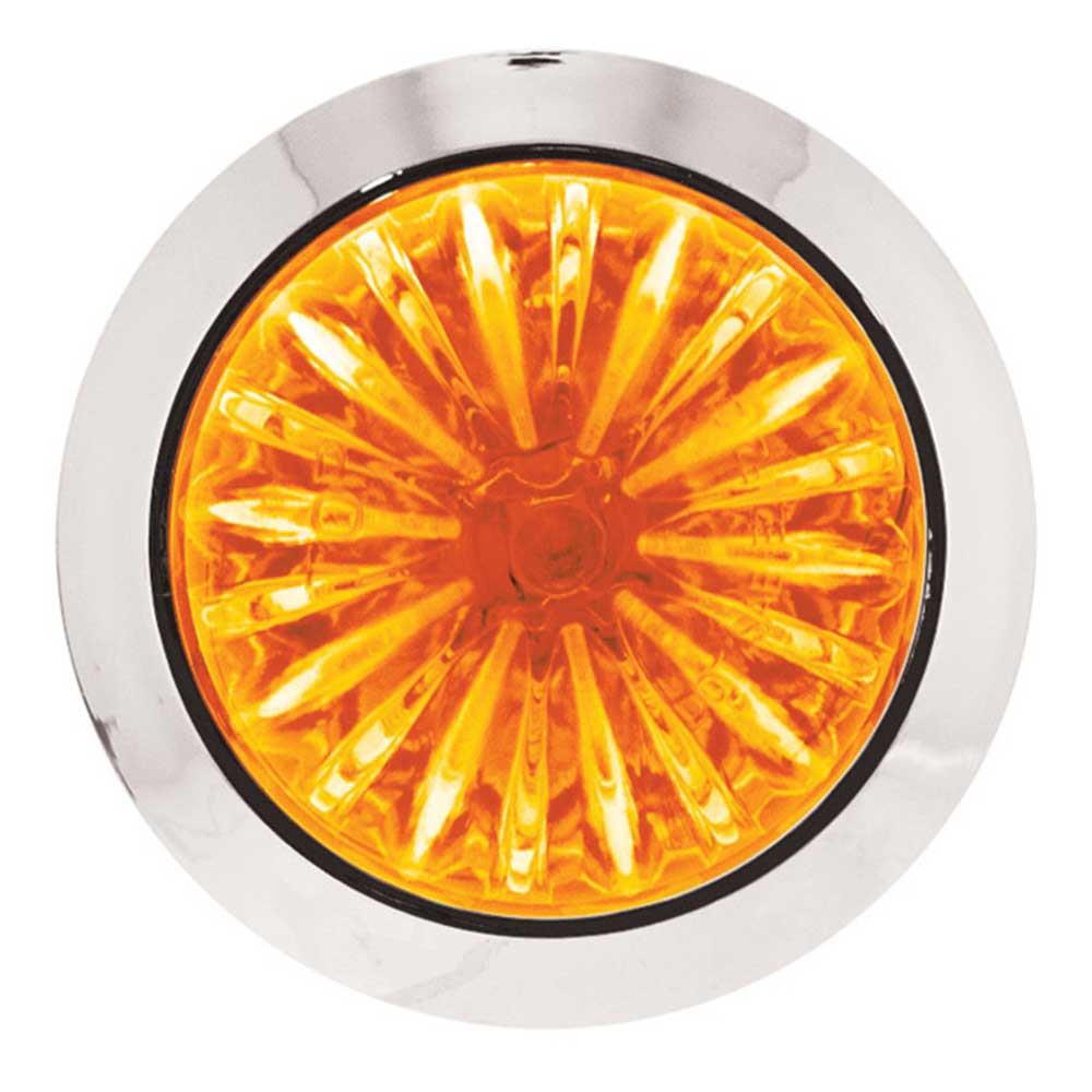 Double Fury Mini Watermelon Amber, White 2 LED Light with Clear Lens
