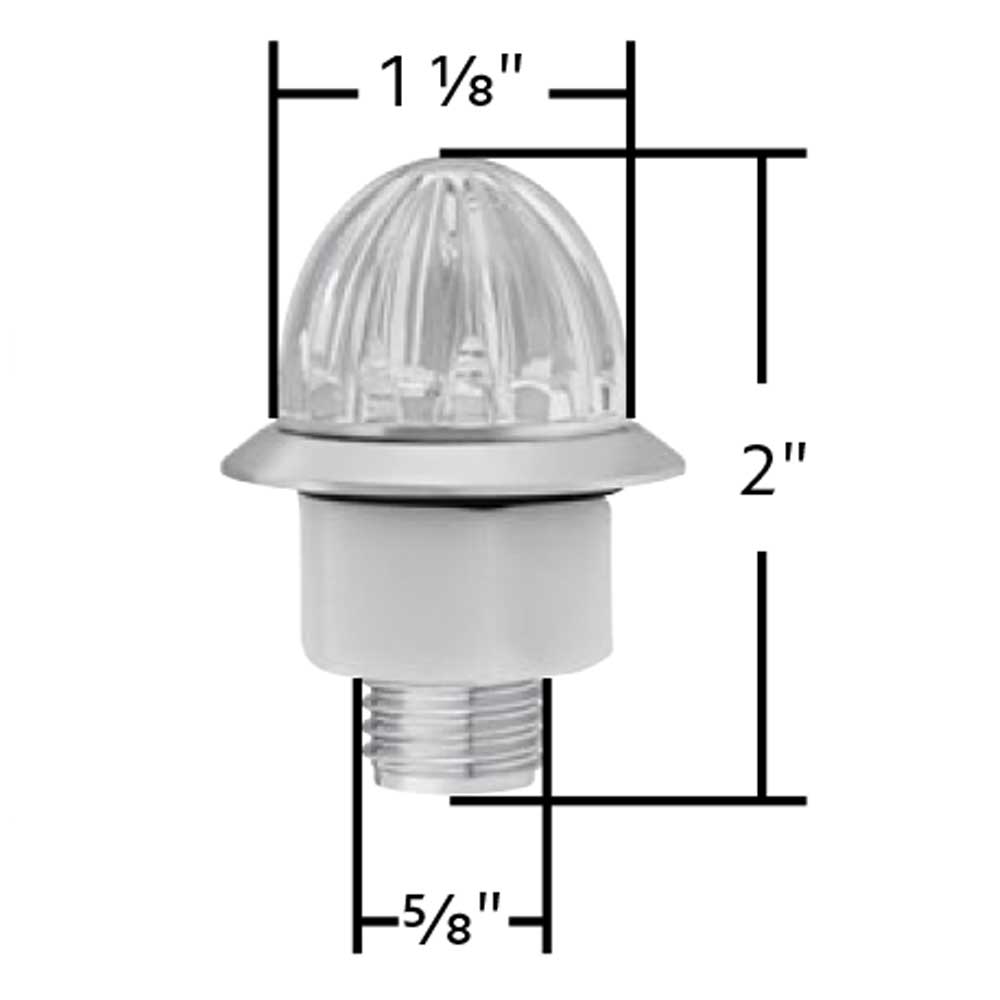 Double Fury Mini Watermelon Amber, White 2 LED Light with Clear Lens