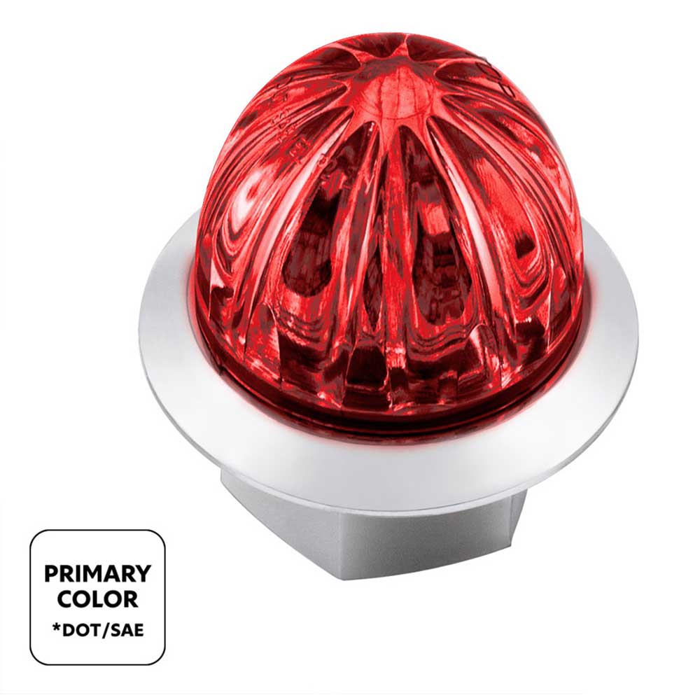 Double Fury Mini Watermelon Red, White 2 LED Light with Clear Lens