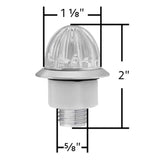 Double Fury Mini Watermelon Red, White 2 LED Light with Clear Lens