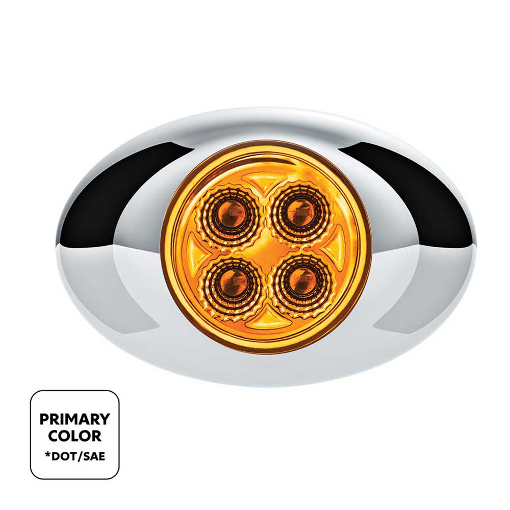 3" Double Fury 4 LED Oval Marker Light