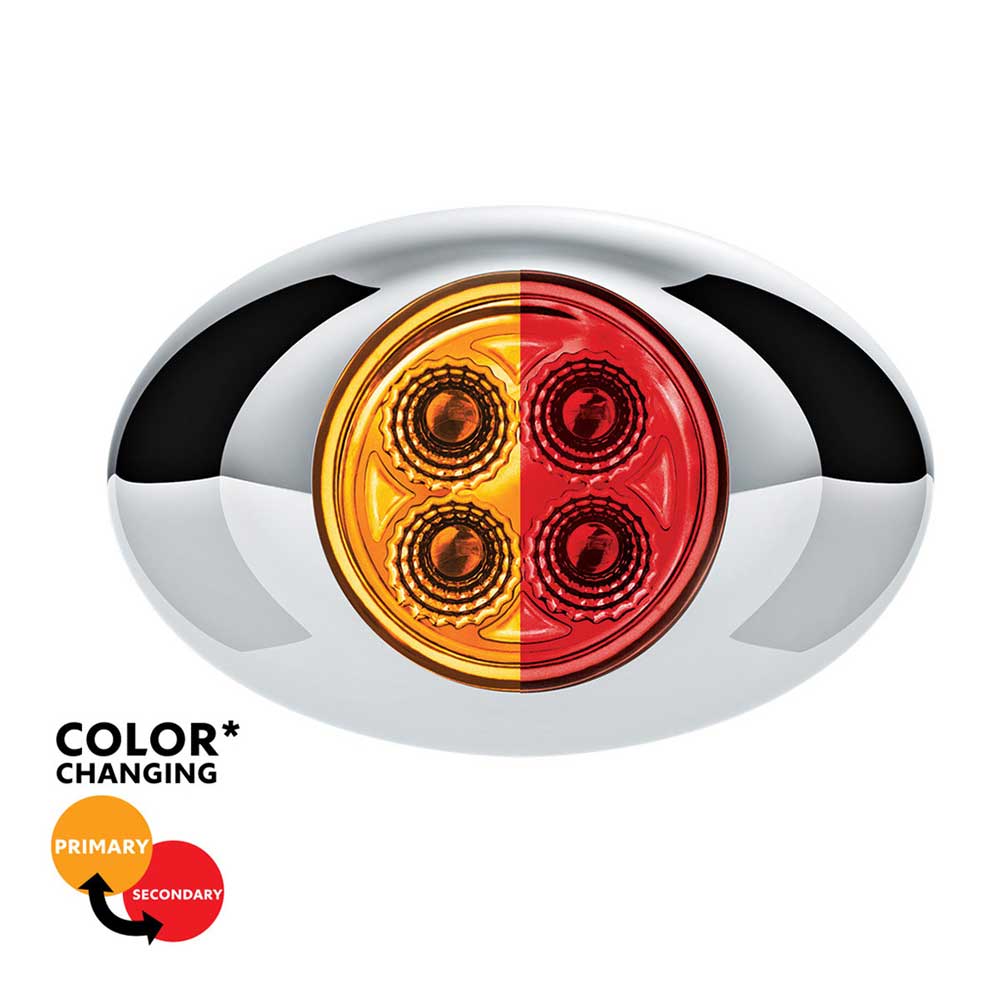 3" Double Fury 4 LED Oval Marker Light