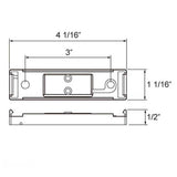 4" Chrome Mounting Bracket for Rectangular Mount Light