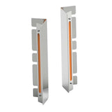 Kenworth W900B, W900L 15" SS Amber LED Backlit Front Air Cleaner Light Bar with Clear Lens