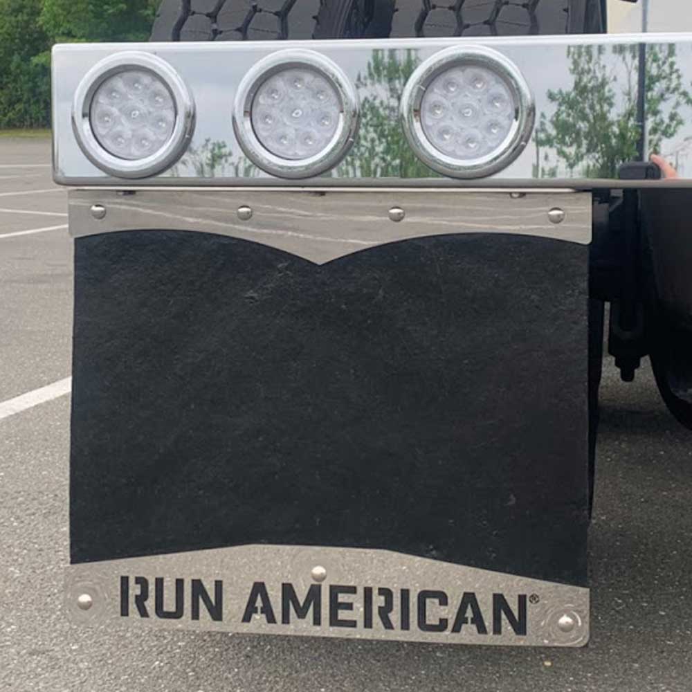 24" 14-Gauge Stainless Steel Run American Bottom Mudflap Weights (PR)