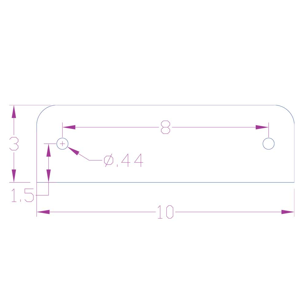 10"L x 3"W Stainless Steel WTI Fender Guard