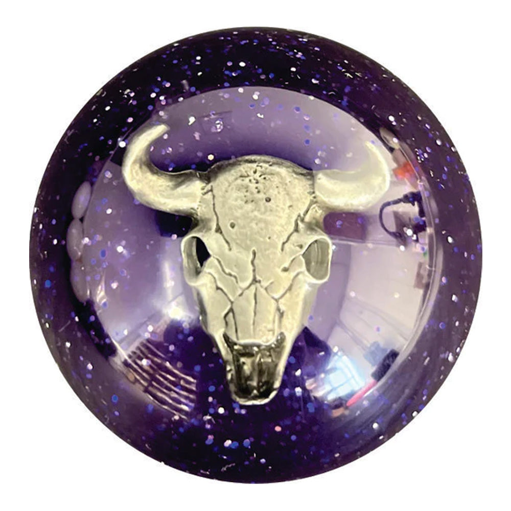 Cow Skull Glitter Brake Knob