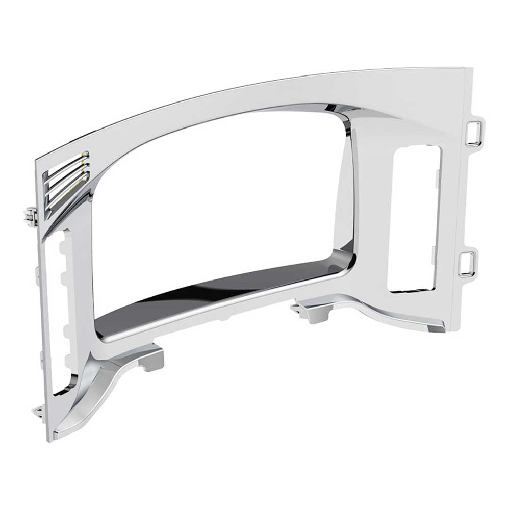 Freightliner Cascadia 2018+ Chrome Plastic Center Dash Instrument Bezel