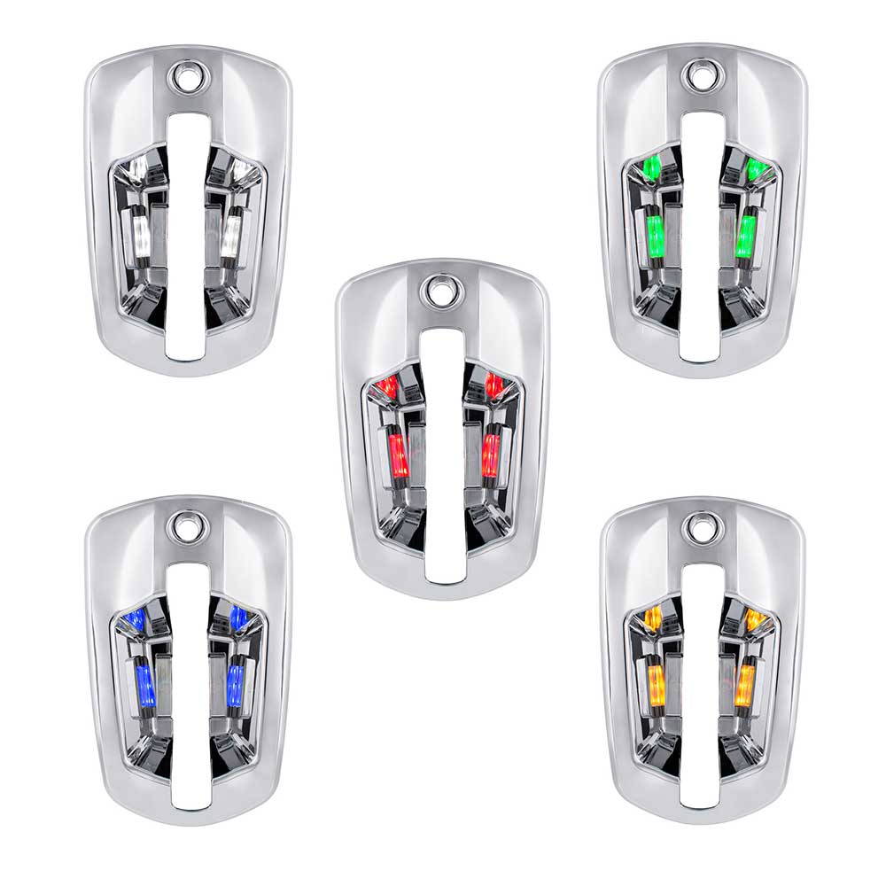 Freightliner Cascadia 2018+ Chrome 6 LED Door Handle Covers