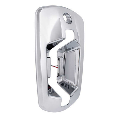 Freightliner Cascadia 2018+ chrome 6 white LED driver side door handle cover from another angle