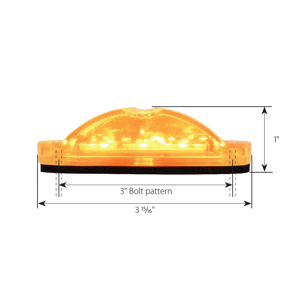 Rectangular Wide Angle Camel Back LED Light Single Function