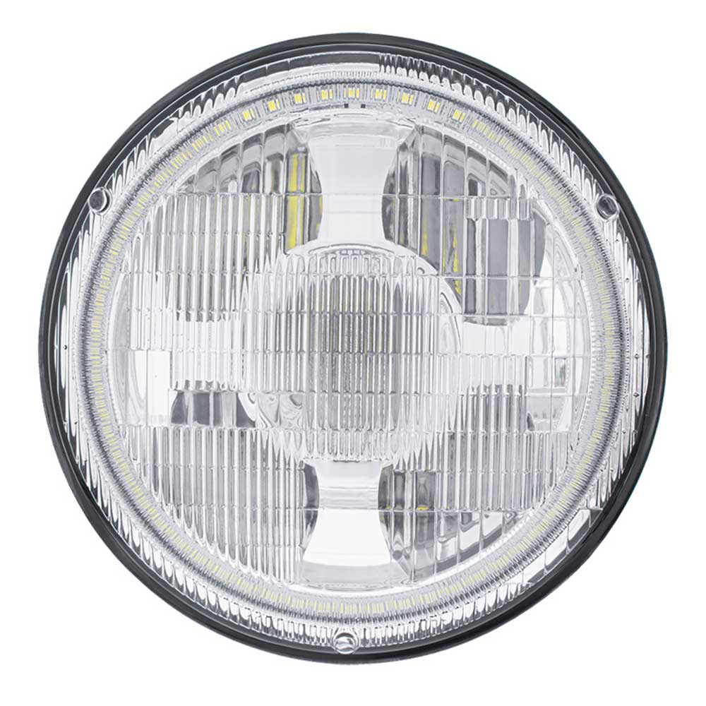 7" Ultralit High Power Projection LED Light with Dual Color LED Halo and Classic Style Lens