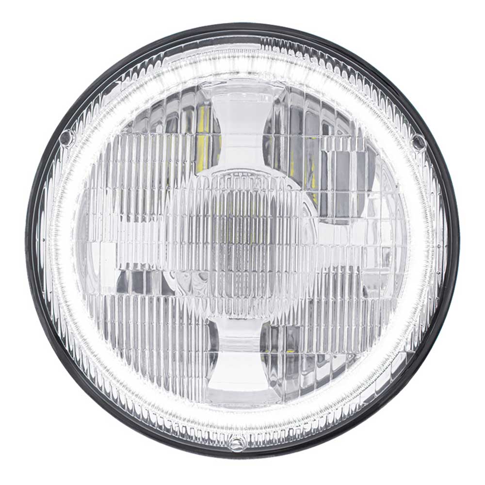 7" Ultralit High Power Projection LED Light with Dual Color LED Halo and Classic Style Lens