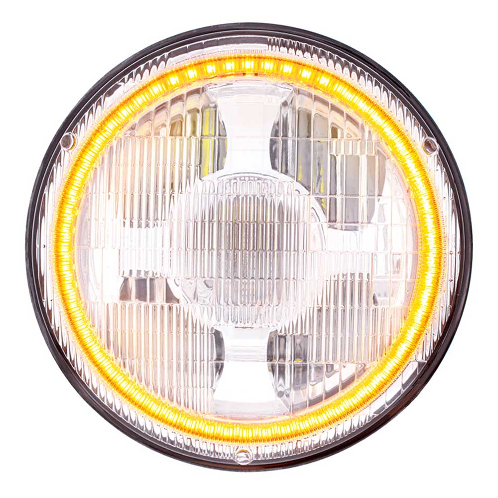 7" Ultralit High Power Projection LED Light with Dual Color LED Halo and Classic Style Lens