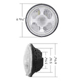 7" Ultralit High Power Projection LED Light with Dual Color LED Halo and Classic Style Lens