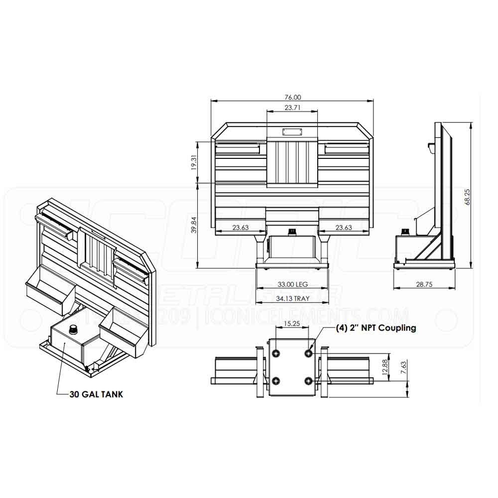 76" Cab Rack with 30 Gallon Hydraulic Tank