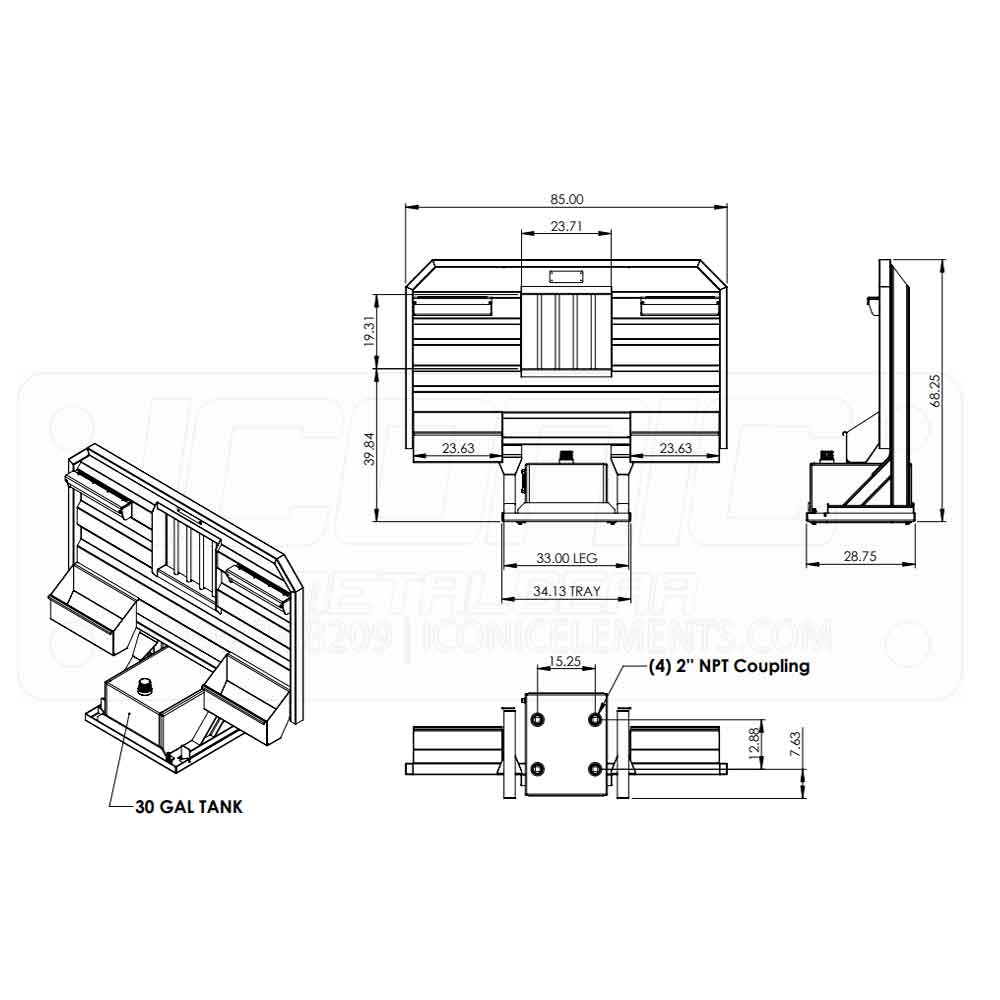86" Cab Rack with 30 Gallon Hydraulic Tank