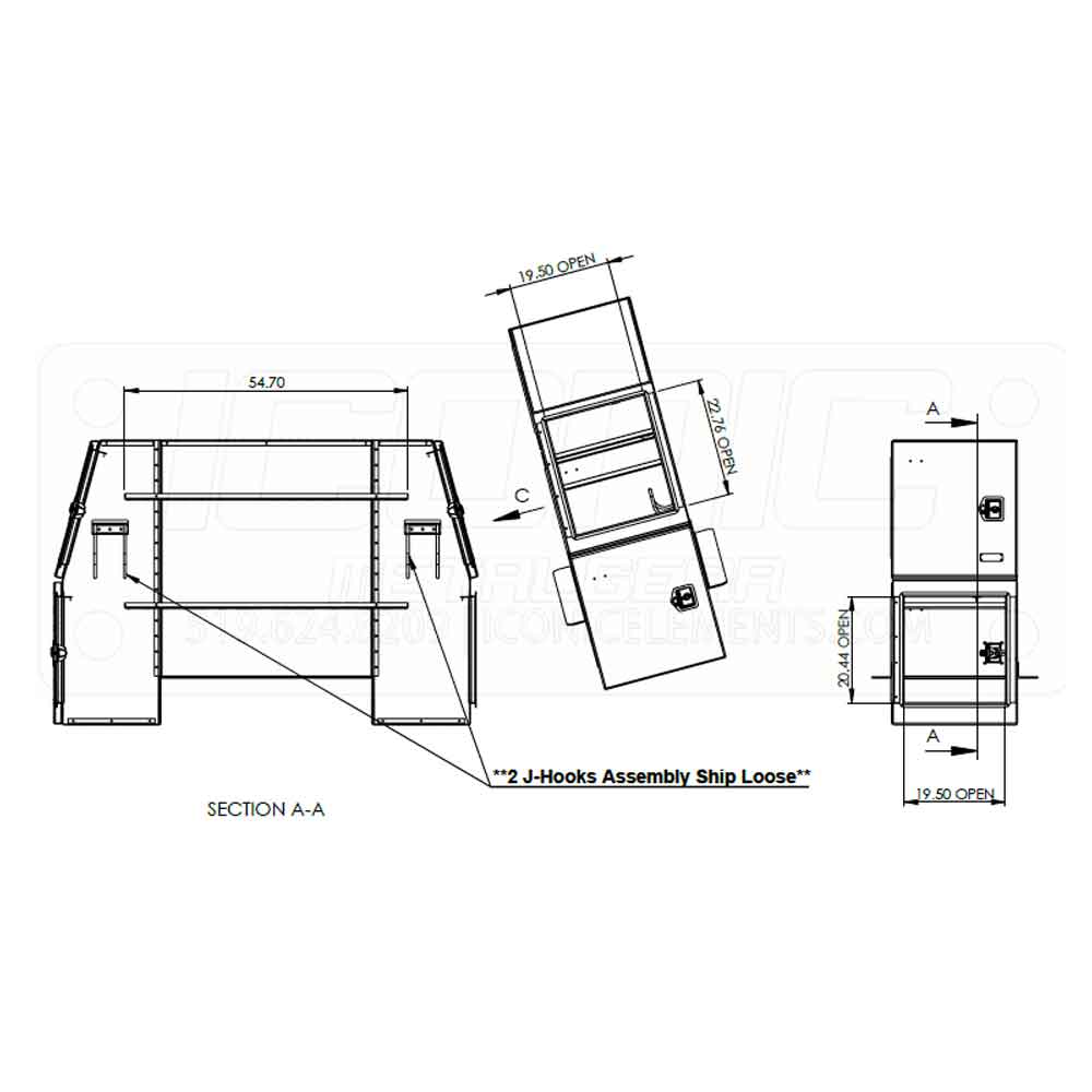 B-Pack 24" x 55" x 82" Smooth Toolbox