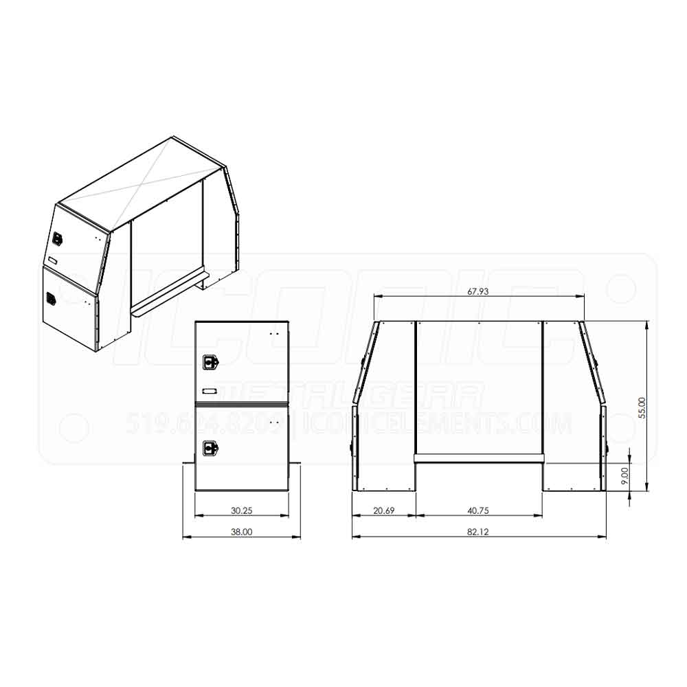 B-Pack 30" x 55" x 82" Smooth Toolbox