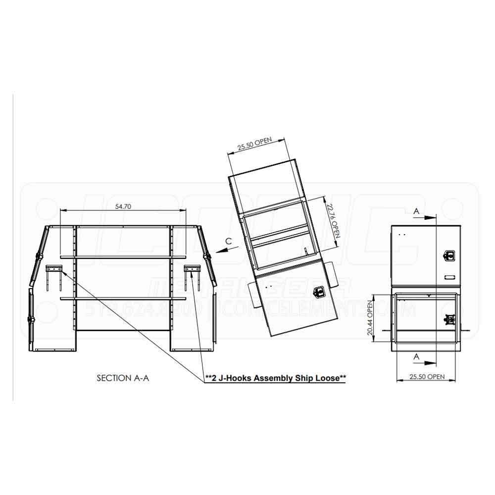 B-Pack 30" x 55" x 82" Smooth Toolbox