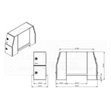 B-Pack 24" x 55" x 82" Checker Plate Toolbox