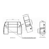 B-Pack 24" x 55" x 82" Checker Plate Toolbox