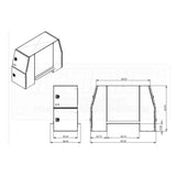 B-Pack 30" x 55" x 82" Checker Plate Toolbox