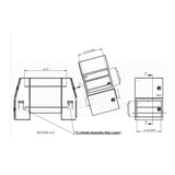B-Pack 36" x 55" x 82" Checker Plate Toolbox