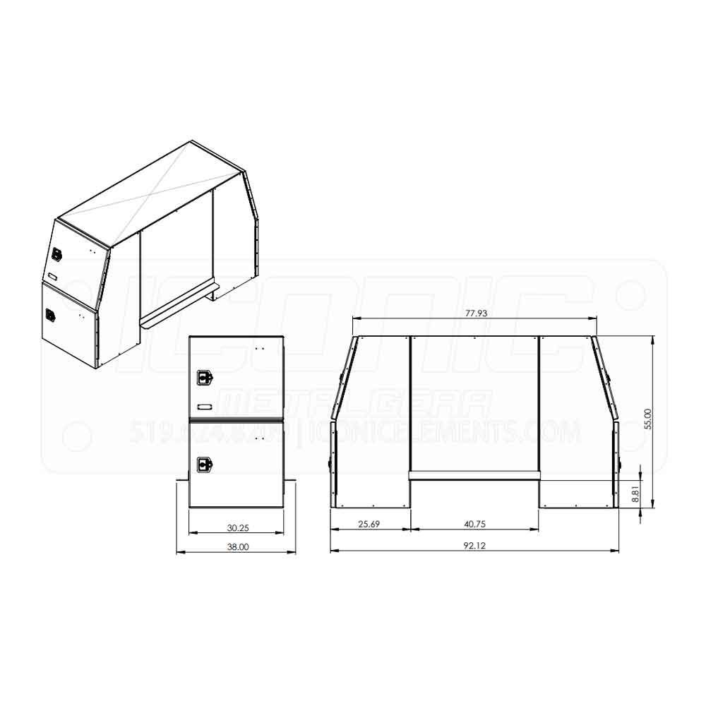 B-Pack 30" x 55" x 92" Smooth Toolbox