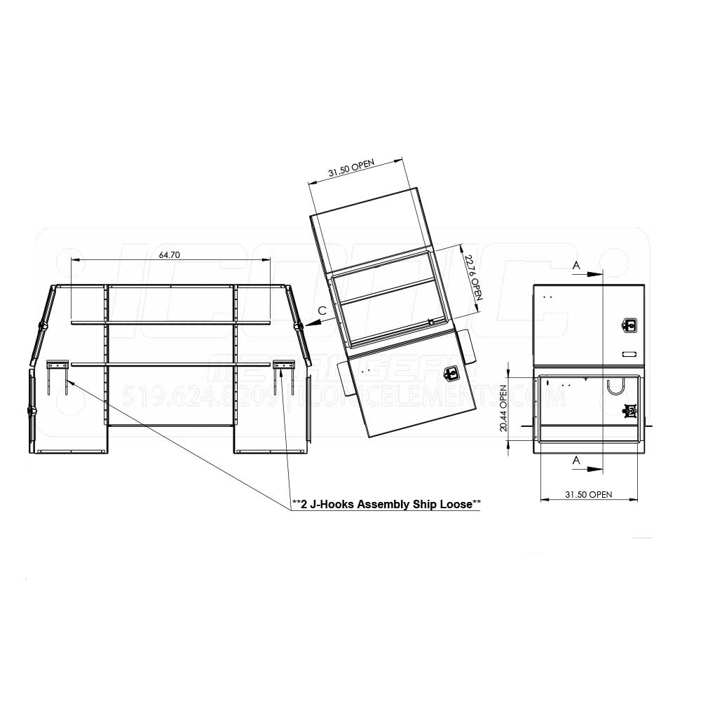 B-Pack 36" x  55" x 92" Smooth Toolbox