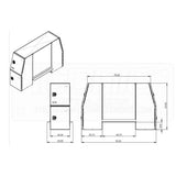 B-Pack 24" x 55" x 92" Checker Plate Toolbox