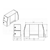 B-Pack 30" x 55" x 92" Checker Plate Toolbox