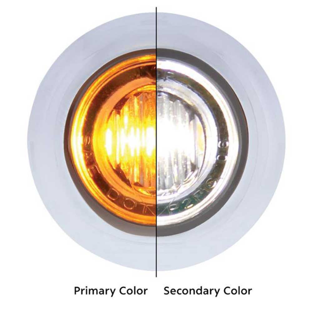 3/4" 3 LED Mini Double Fury Dual Color Marker Light