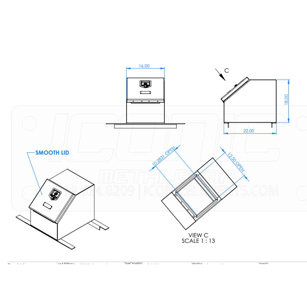 Smooth 16" x 18" x 22" Boot Box