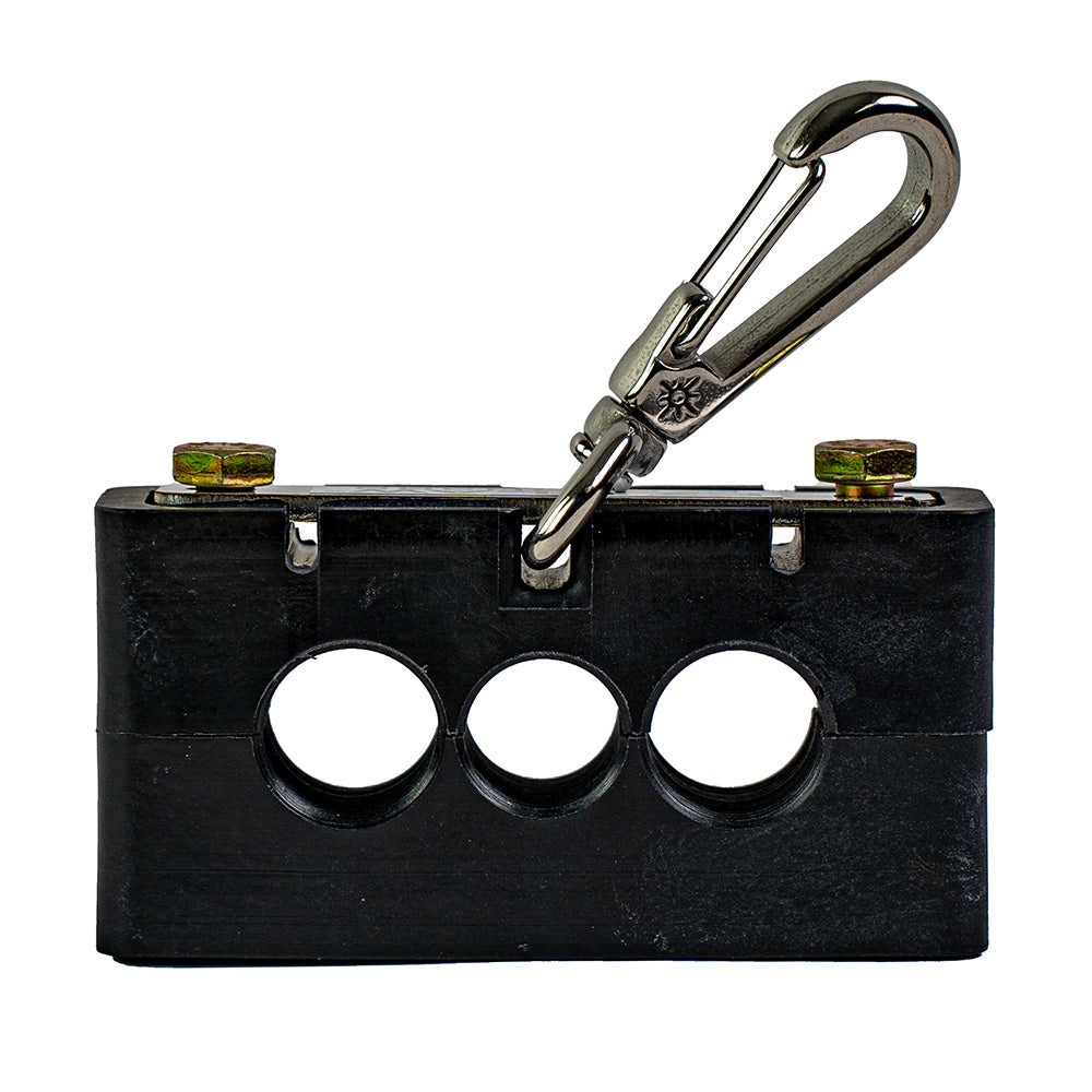 EZ Claw Hose & Cable Block with Three 3/8" Openings and Swivel