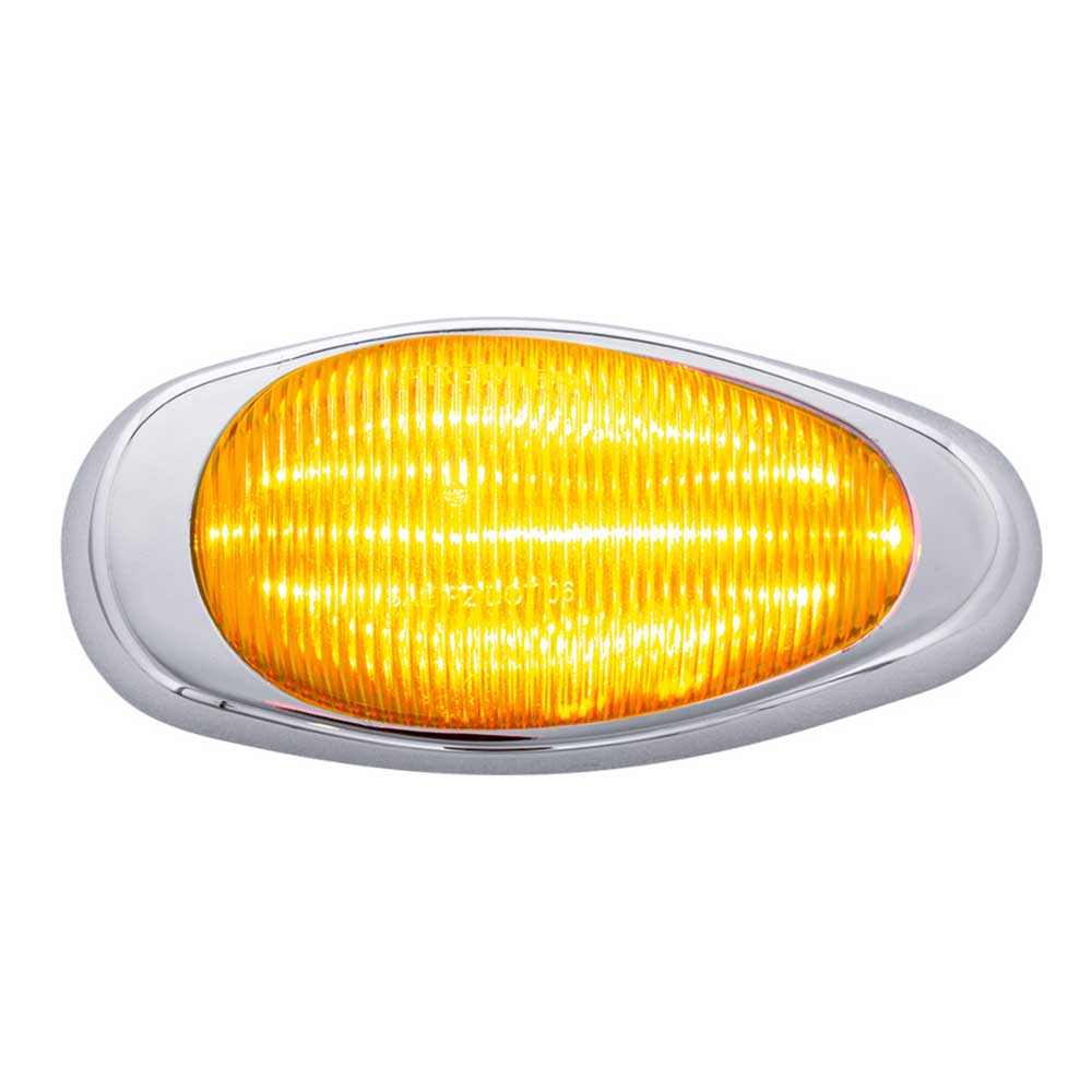 Freightliner 15 LED Side Marker Turn Signal Light with Chrome Bezel