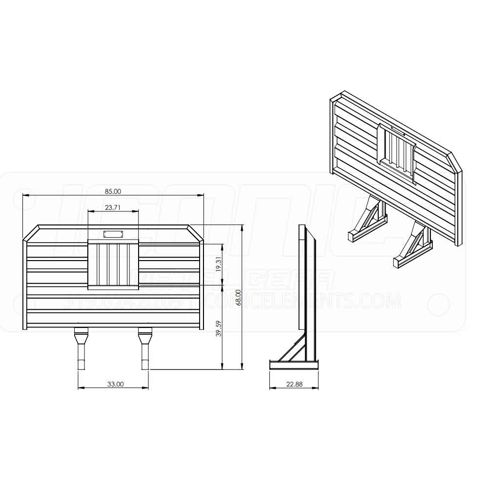 86" x 68" Cab Rack with Jail Window
